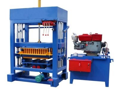 4 28 high quality diesel engine semi automatic fly ash paving block making machine